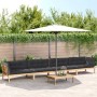 Set de sofás de palets de jardín y cojines 5 pzas madera acacia