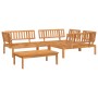 Set de sofás de palets de jardín 4 pzas madera maciza de acacia