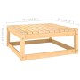 Taburetes de jardín con cojines 2 uds madera maciza de pino