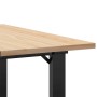 Mesa de centro marco O madera maciza pino y acero 70x70x40 cm