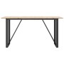 Mesa de comedor marco O madera maciza pino y acero 160x80x75cm