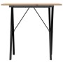 Mesa de comedor marco X madera maciza pino y acero 80x50x75 cm