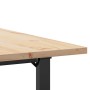 Mesa de comedor marco O madera maciza pino y acero 80x80x75,5cm
