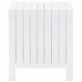 Caja de almacenaje y tapa RANA madera maciza blanca 80x49x54 cm