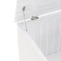 Caja de almacenaje y tapa RANA madera maciza blanca 80x49x54 cm