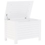 Caja de almacenaje y tapa RANA madera maciza blanca 100x49x54cm