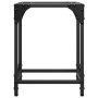 Mesa de centro superficie vidrio transparente acero 30x30x40 cm
