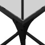 Mesa de centro superficie vidrio transparente acero 30x30x40 cm