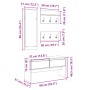 Muebles de recibidor 4 pzas madera de ingeniería gris hormigón