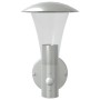 Apliques de exterior con sensor 2 unidades acero inoxidable