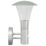 Apliques de exterior con sensor 2 unidades acero inoxidable