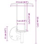 Apliques de exterior 2 unidades acero inoxidable plateado