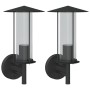 Apliques de exterior 2 unidades acero inoxidable negro