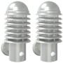 Apliques de exterior con sensor 2 unidades acero inoxidable