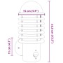 Apliques de exterior con sensor 2 unidades acero inoxidable