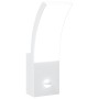 Lámpara de pared de exterior LED con sensor aluminio blanco