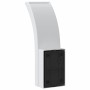 Lámpara de pared de exterior LED con sensor aluminio blanco