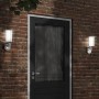 Apliques de exterior con sensor 2 unidades acero inoxidable