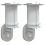 Apliques de exterior con sensor 2 unidades acero inoxidable