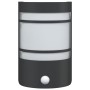 Aplique de exterior con sensor acero inoxidable negro