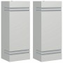 Apliques de exterior 2 unidades acero inoxidable plateado