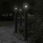 Lámpara de suelo de exterior acero inoxidable negro 110 cm