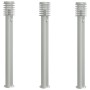 Lámparas de suelo de exterior con sensor 3 uds acero inox 110cm