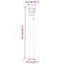Lámparas de suelo de exterior con sensor 3 uds acero inox 110cm