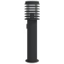 Lámpara de suelo de exterior con enchufe acero negro 60 cm
