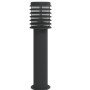 Lámpara de suelo de exterior con enchufe acero negro 60 cm