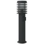 Lámpara de suelo de exterior con enchufe acero negro 60 cm