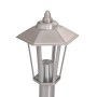 Lámparas de suelo de exterior 3 unidades acero inoxidable 80 cm