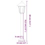 Lámparas de suelo de exterior 3 unidades acero inoxidable 80 cm