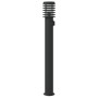 Lámparas de suelo exterior con enchufe 3 uds acero negro 110 cm