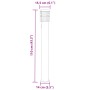 Lámparas de suelo exterior con enchufe 3 uds acero negro 110 cm