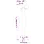 Farolas de exterior 3 unidades acero inoxidable 215 cm