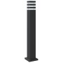 Lámparas de suelo de exterior 3 unidades aluminio negro 80 cm