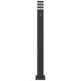 Lámparas suelo exterior con sensor 3 uds aluminio negro 110 cm