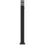 Lámparas suelo exterior con sensor 3 uds aluminio negro 110 cm