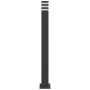 Lámparas suelo exterior con enchufe 3 uds aluminio negro 110 cm