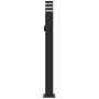 Lámparas suelo exterior con enchufe 3 uds aluminio negro 110 cm