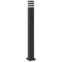 Lámparas suelo exterior con enchufe 3 uds aluminio negro 110 cm