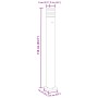 Lámparas suelo exterior con enchufe 3 uds aluminio negro 110 cm