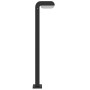 Lámparas de suelo de exterior 3 unidades aluminio negro 80 cm
