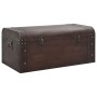 Cofre con pestillos contrachapada marrón 79,5x39,5x39,5 cm