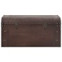 Cofre con pestillos contrachapada marrón 79,5x39,5x39,5 cm