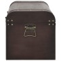 Cofre con pestillos contrachapada marrón 79,5x39,5x39,5 cm