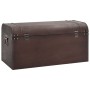 Cofre con pestillos contrachapada marrón 79,5x39,5x39,5 cm