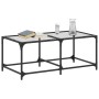 Mesa de centro superficie de vidrio acero 98,5x50x40 cm