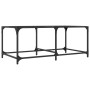 Mesa de centro superficie de vidrio acero 98,5x50x40 cm